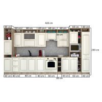 Bucatarie LEEA ART FRONT MDF PORTAL 420 K002 / decor 218